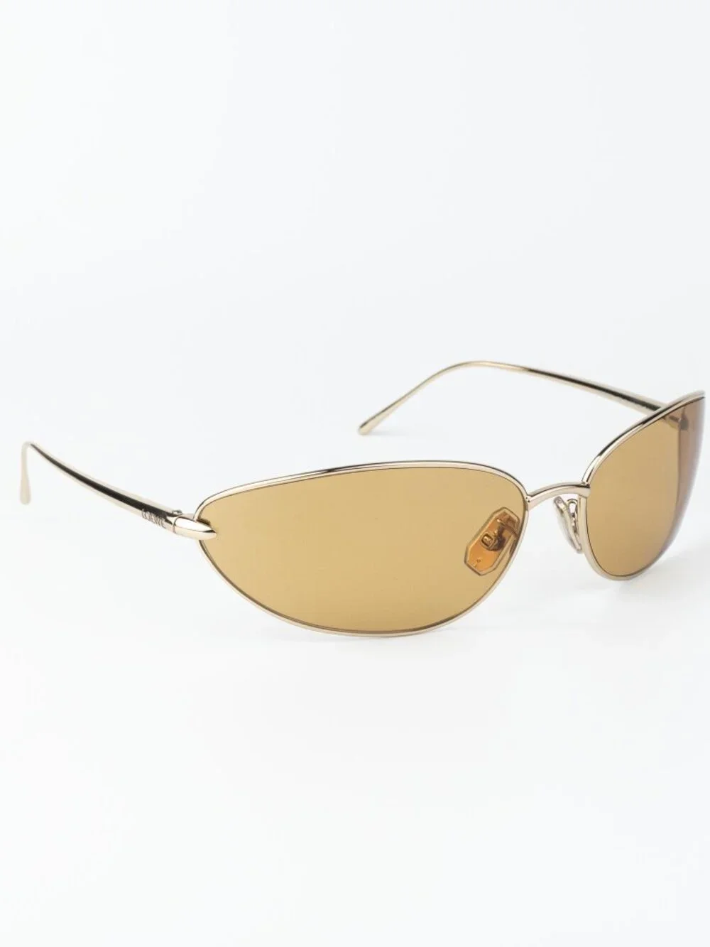 Loewe Men Sunglasses Gold Brown Wraparound LW40164U 32E NEW AUTHENTIC